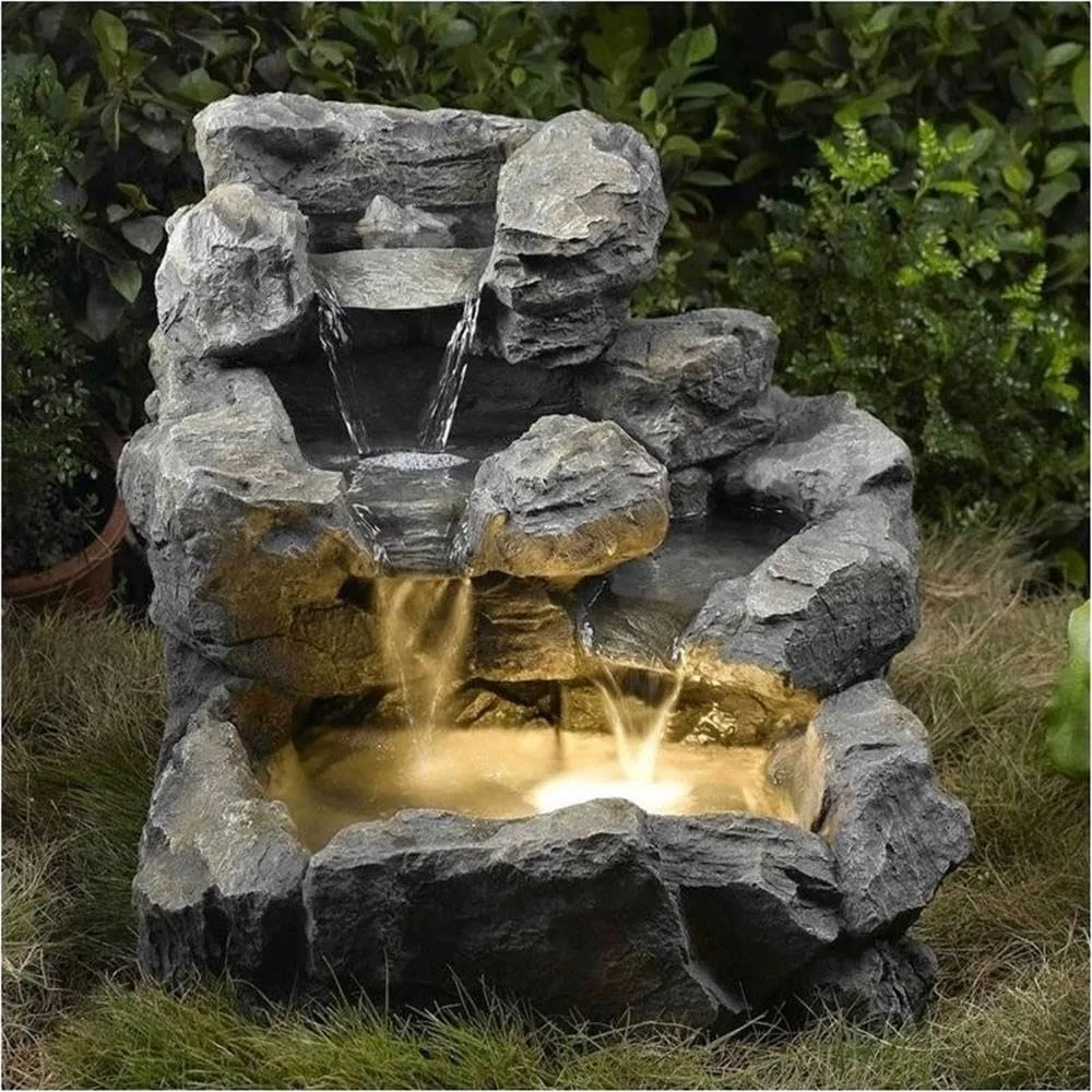 

Bowery Hill Cascading Outdoor Indoor Fountain with Illumination