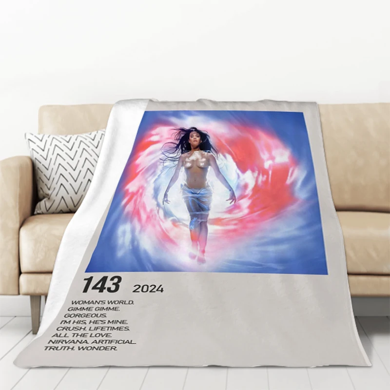 

2024 Singer K-Katy Perry Downy Blanket Custom Bed Blankets for Decorative Sofa Luxury Designer Bedding Soft Plaid With Print