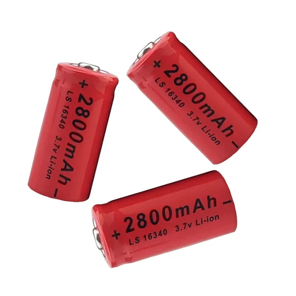 2800Mah 3.7V Li-Ion Oplaadbare 16340 Batterijen Cr123a Batterij Voor Led Zaklamp Reislader Voor 16340 Cr123a Batterij