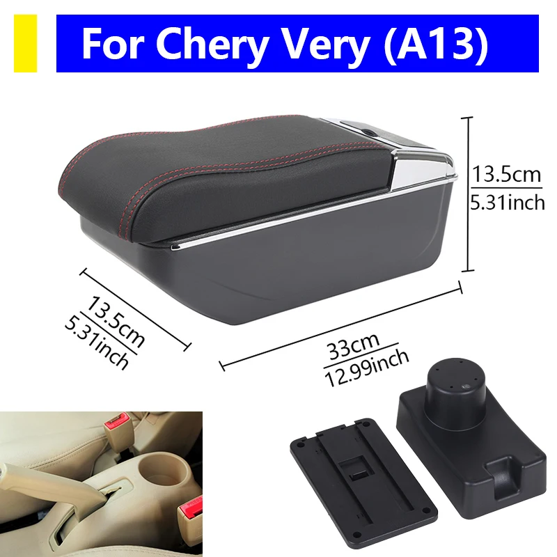 

Автозапчасти для Chery Very A13, ящик для хранения центральной консоли, подлокотник, органайзер для автомобильных принадлежностей 2008-2012, аксессуары для салона автомобиля
