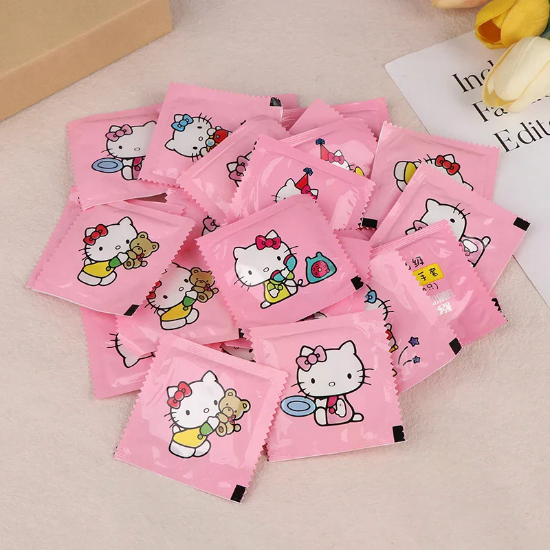 

50/100/200Pcs Cartoon Hellokitty Portable Disposable Gloves Transparent Gloves Independent Package Kitchen Dining Accessories