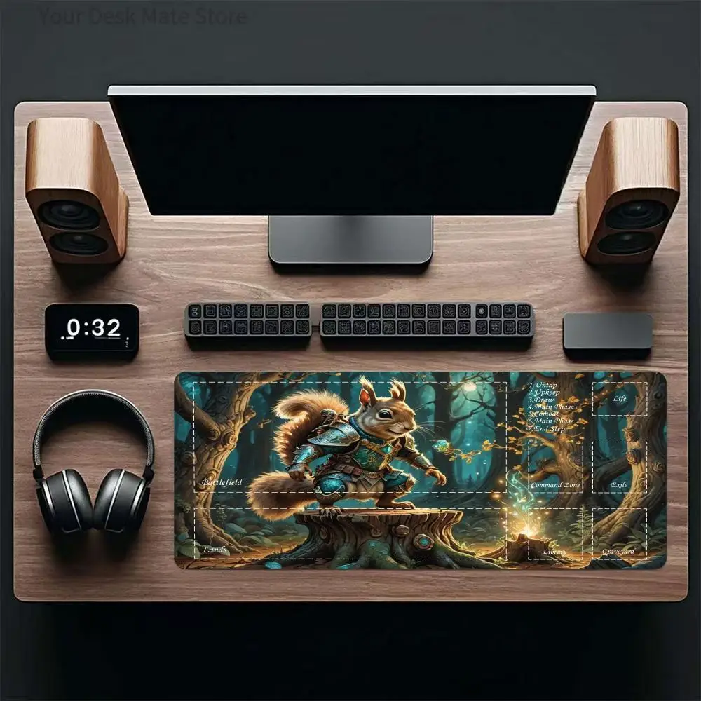MagicMouse Pad Fantasy-Themed MTG TCG Gamming Playmat Game Play Mat Duel Pads Beginner Card Battles Commander Gaming Deskpad