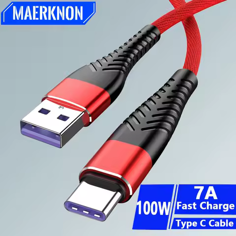 7A USB Type C Cable USB C Cable For Samsung S22 S23 Ultra Xiaomi mi Realme 100W Fast Charging Data Cord USB C Charger Cable Wire