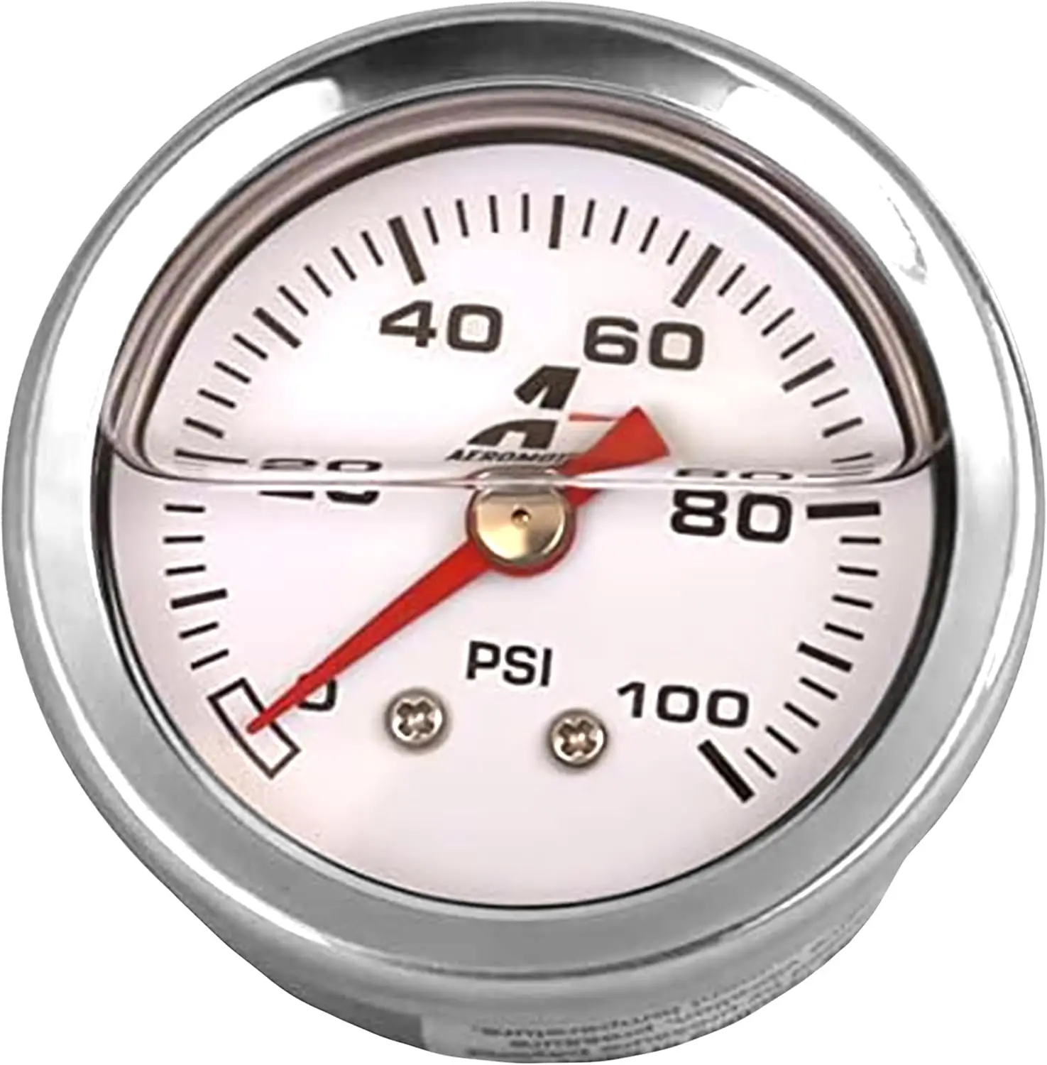 

0-100 PSI Fuel Pressure Gauge, 1/8" NPT, Liquid Filled, 1.5" Dial for Engine Monitoring