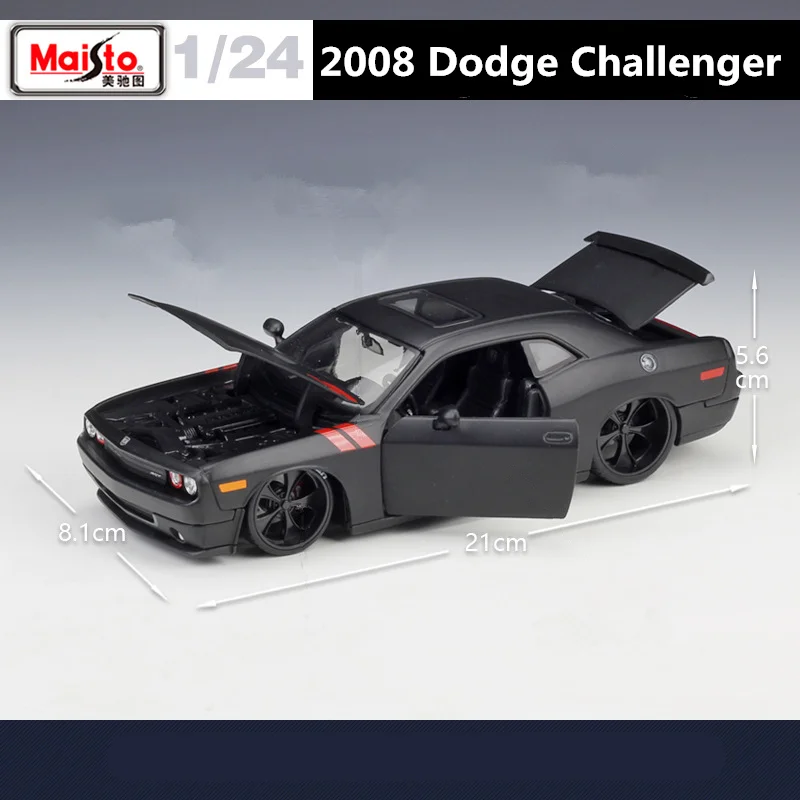 Maisto 1:24 2008 Dodge Challenger โลหะผสมรถแข่งของเล่นรุ่น Diecasts โลหะของเล่นรถจำลองคอลเลกชันเด็กของขวัญ