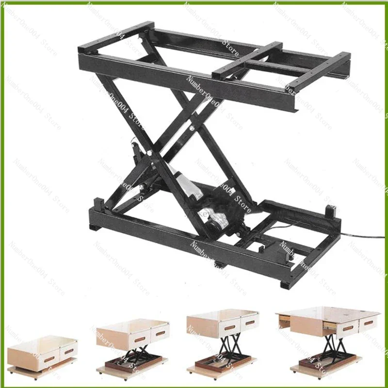 Multifunctional Electric Wired And Wireless Remote Control Coffee Table Dining Table 48v/80w Lifting Hardware Folding Iron Frame