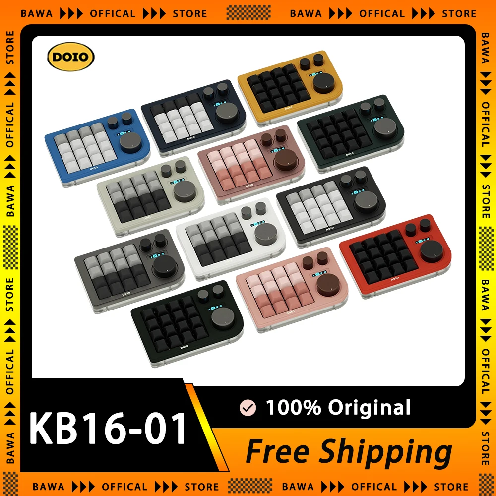 

Doio Kb16-01 Designer Keyboard 16 Keys Retro Wired Mechanical Keyboard Xda Keycap Type-C Accessory For Computer Pc Office Gifts