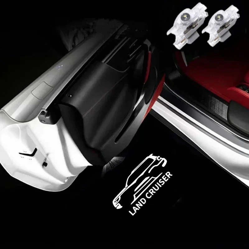 

2pcs Door Welcome Logo Lights Shadow Courtesy Lamp forToyota Land Cruiser 2007-2022 200 J200 LC200 120 J100 LC100 Door Light