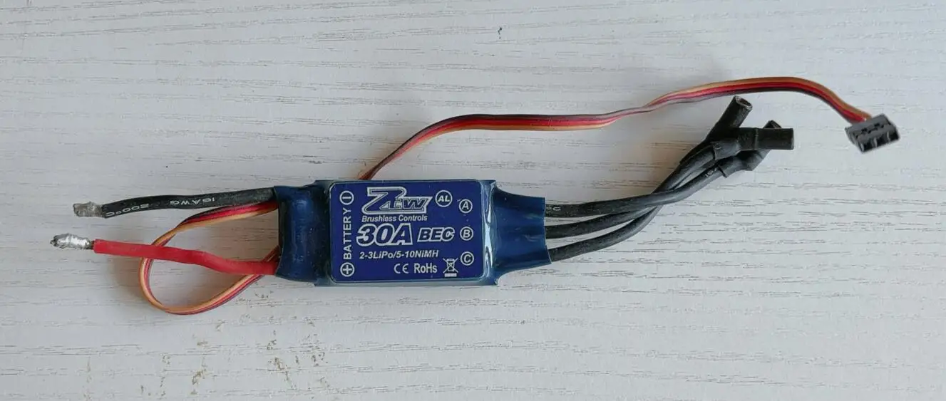 Clearance Sale 90% new ZTW AL 30A  2-4S LIPO (30A BEC) Electric Speed Controller 5V/2A BEC Output for RC Fixed Wing Airplane