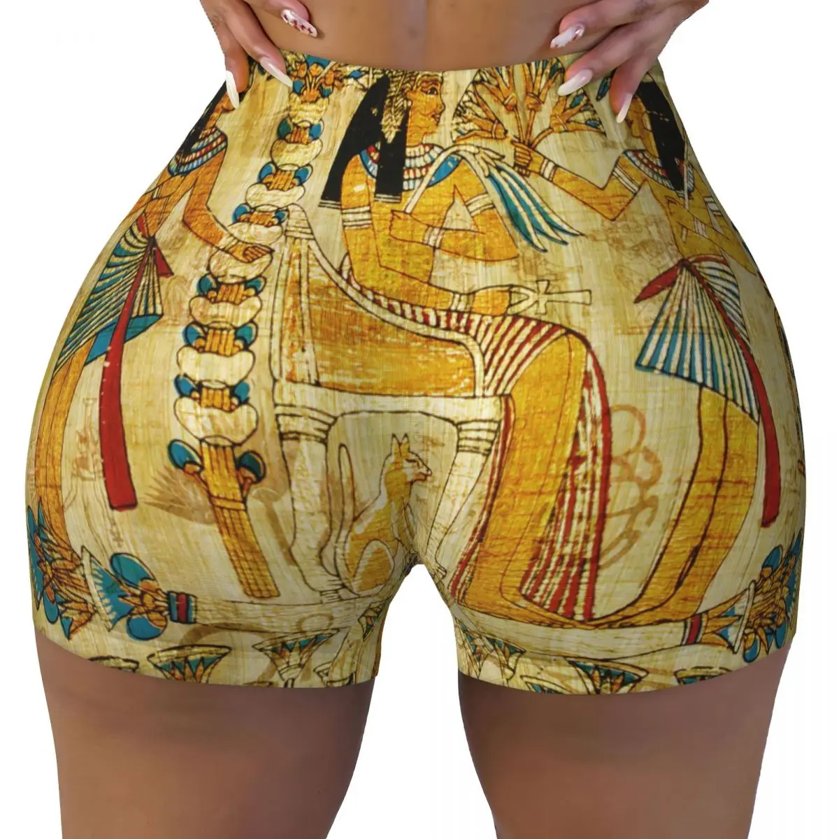 Women Yoga Shorts Egyptian Gods And Goddess Workout Shorts Fitness quick-dry Ladies Yoga Gym Running Short Pants Sportswear