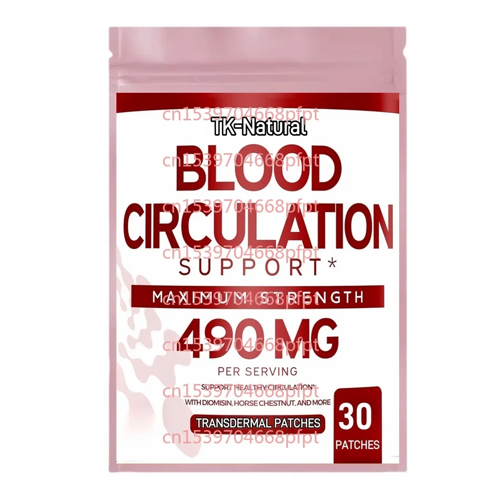 30 Patches Blood Circulation Transdermal Patches for Men & Women - Spider & Varicose Veins for Legs Support