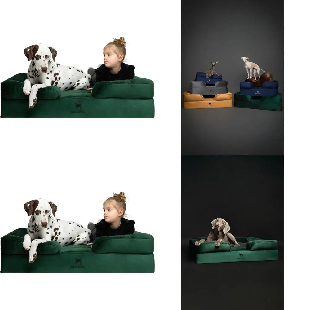 

Большая ортопедическая лежанка для собак, 45x35x11, с гелевой пеной с эффектом памяти, водонепроницаемый и моющийся чехол