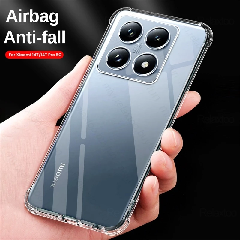 Ultra-Thin Clear Case for Xiaomi 14T Pro 5G TPU Soft Cover on Xiomi Xiaomy Xiaomi14T Mi14T Mi 14 T T14 14TPro Protective Shell