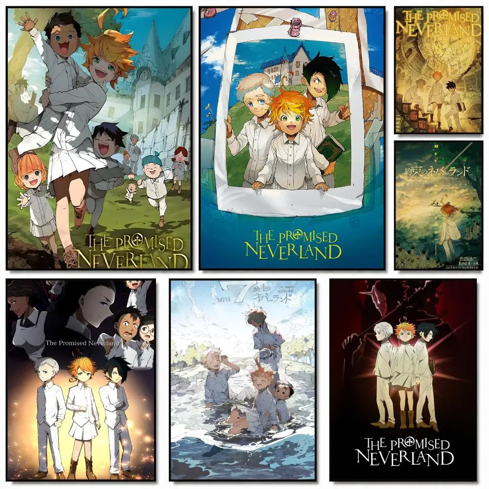 anime T-The Promised Neverland-D Painting Calligraphy Artwork for Home Bedroom Office Wall Decoration Gift