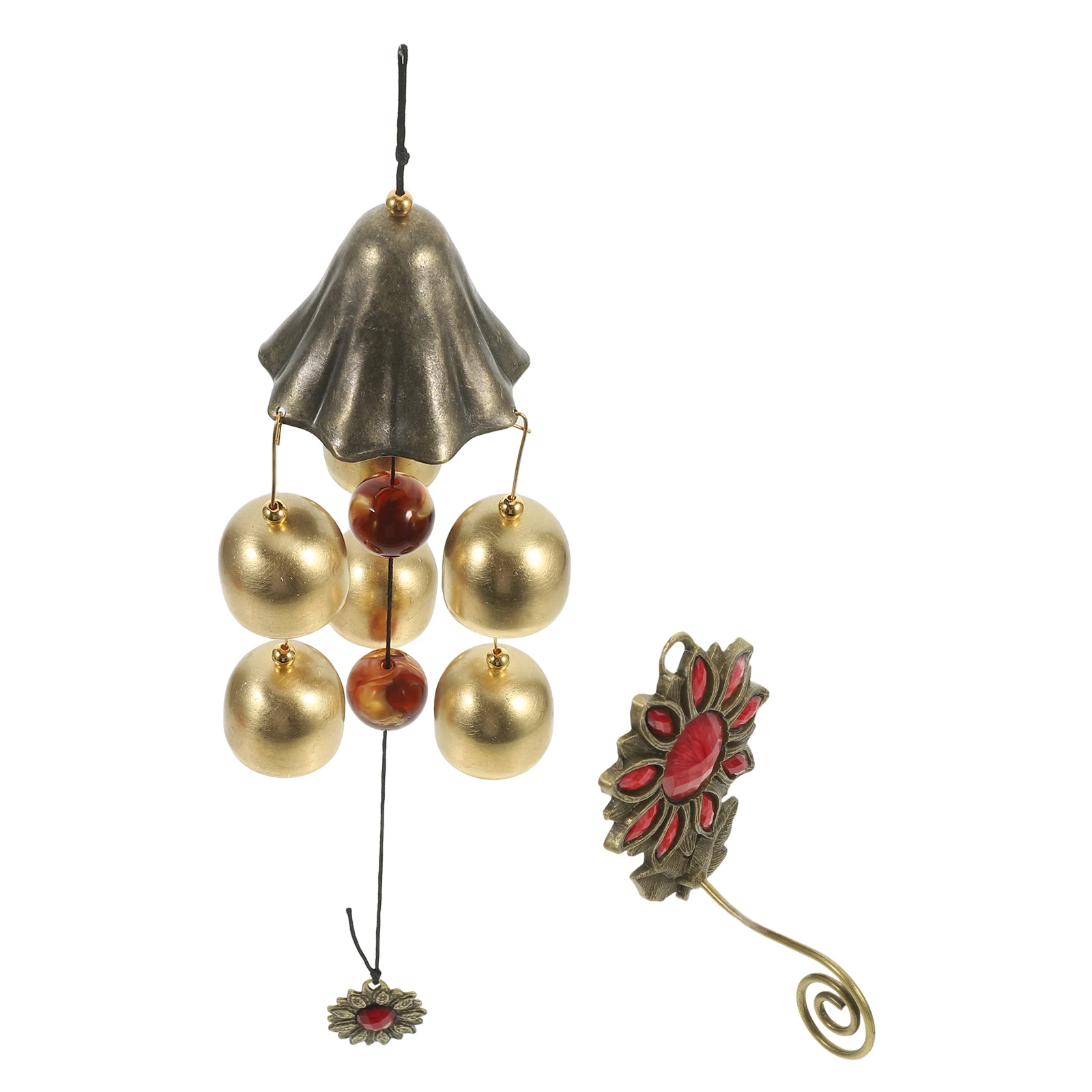 

Wind Chime Hanging Decor Retro Bell Pendant Vintage Crystal Chime Ornament For Home Garden Patio Indoor Outdoor Wedding