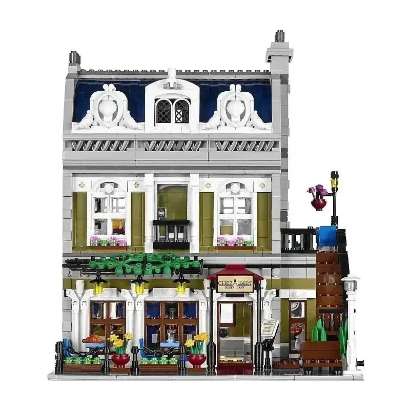 2469PCS  Parisian Restaurant Building Blocks Bricks Birthday Christmas Gift Toys Compatible With 15010 10243