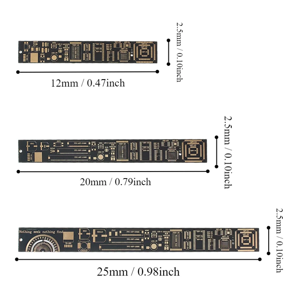 15cm 20cm 25cm PCB Ruler Kit for Electronic Engineers Multi-functional Measuring Tool PCB  Reference Ruler Diy Electronic Kit