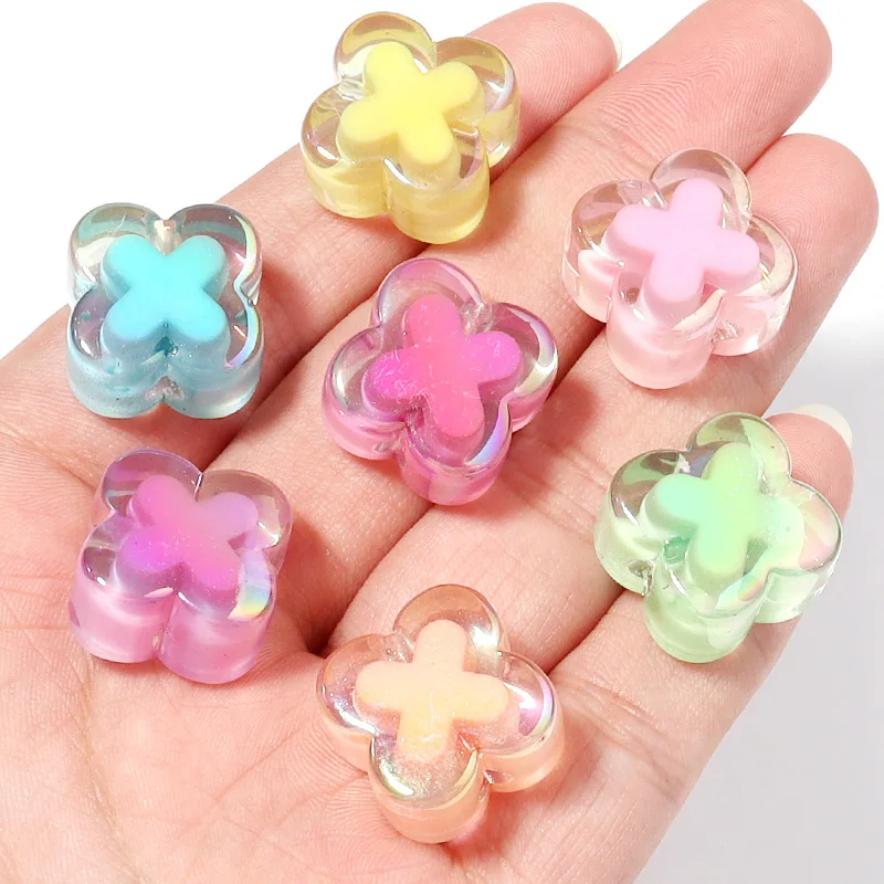 10 قطعة الخرز الاكريليك الشفاف عبر نمط فضفاض خزر عازل لصنع الحرف اليدوية سوار ذاتي الصنع قلادة أقراط الملحقات