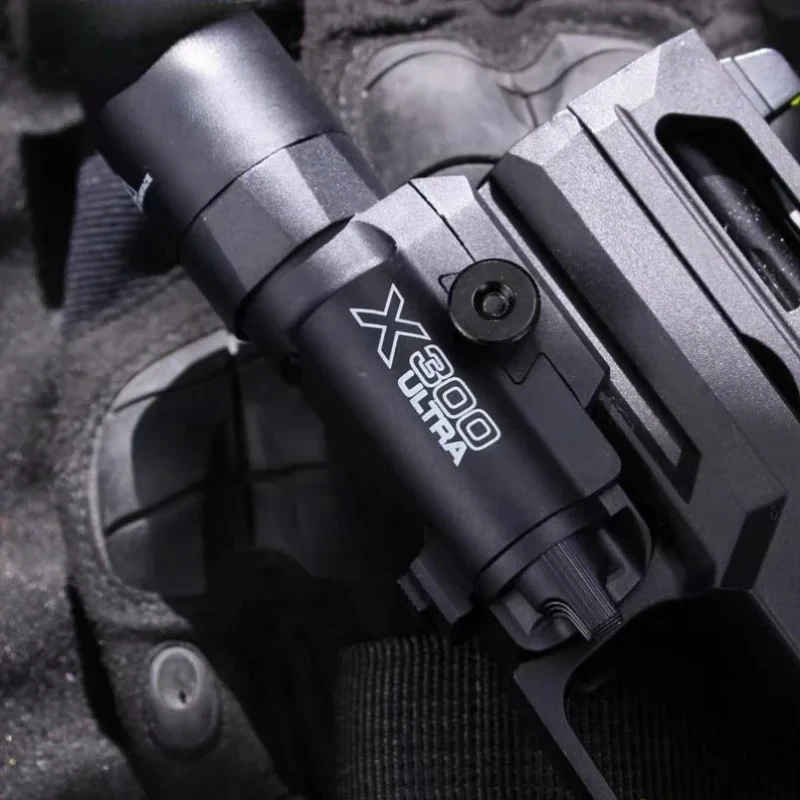 

Новый многофункциональный тактический фонарь X300: подходит для рельсов 20 мм, для игрушечных страйкбольных пистолетов, охоты, матчей CS и военных игр.