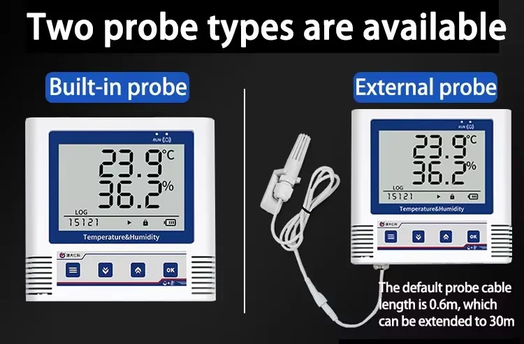 2025Smart Wireless Digital Display Reusable Cold Chain Fridge USB Temperature Data Logger.