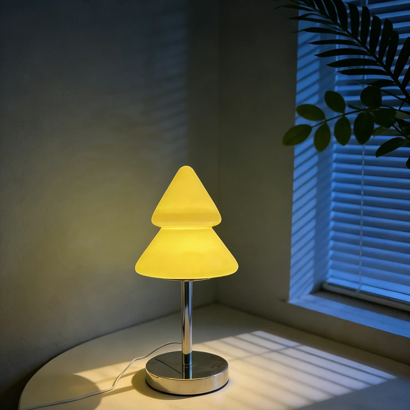 

Cross-Border French Ins Nordic Mid-Century Creative Christmas Tree Glass Table Lamp Girlish Bedroom Bedside Desktop Ambient