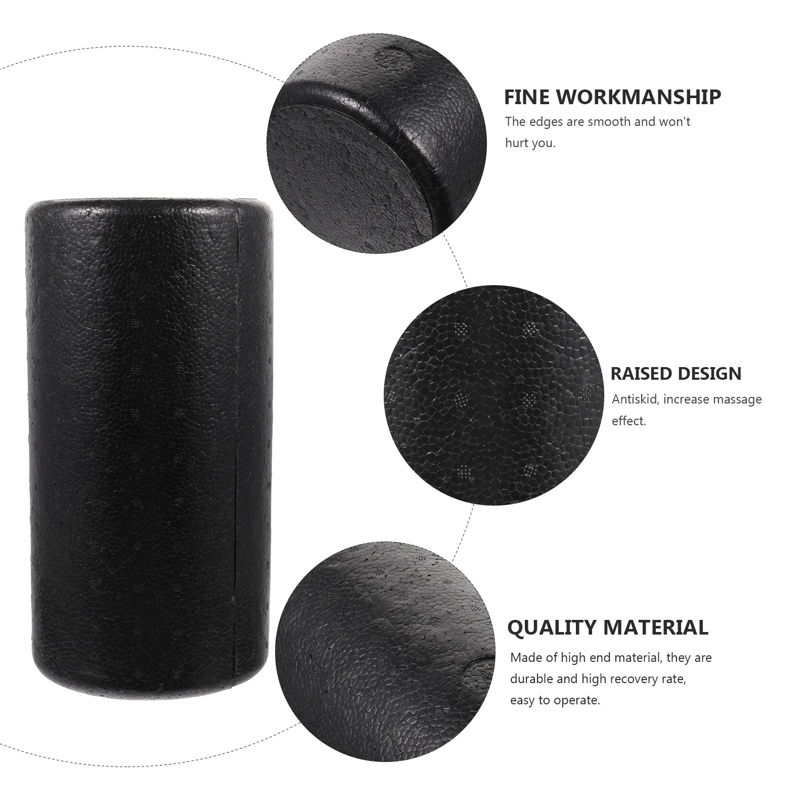 Sturdy Yoga Massage Roller High Density Eva Foam for Back Pain Relief Circulation Boost Posture Correction Balance Training