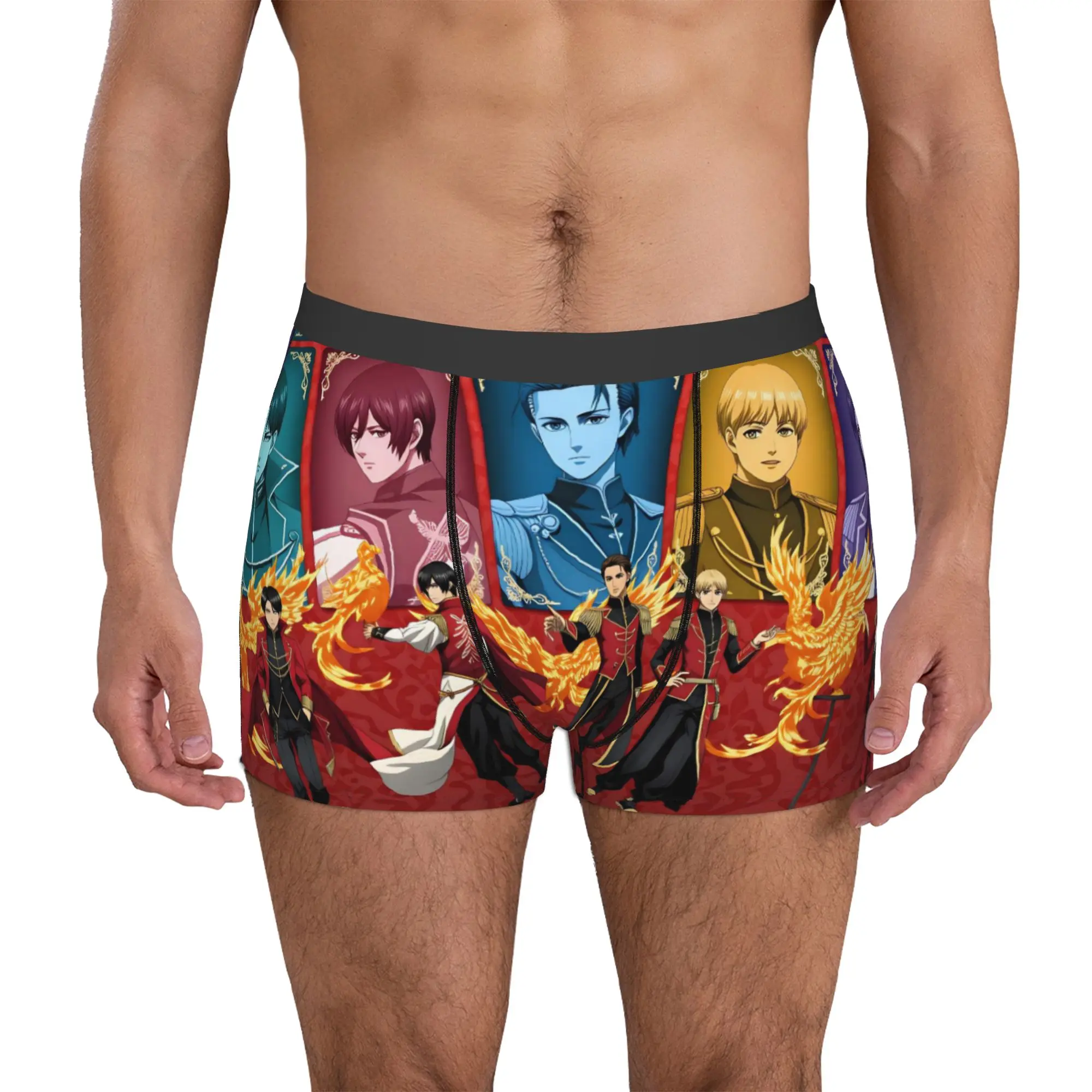 cuecas-masculinas-engracadas-attack-on-titan-armin-arlert-cuecas-elasticas-levi-ackerman-mikasa