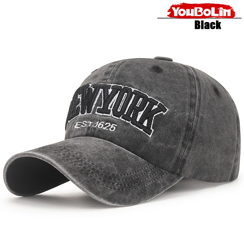 Einfache NEWYORK Baseballkappe mit englischer Stickerei, lässiger Outdoor-Sonnenhut – Detail 14