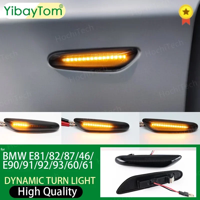 2pcs for BMW Led Dynamic Side Marker Turn Signal Light Sequential Blinker Light for E90 E91 E92 E93 E60 E87 E82 E46 Error Free