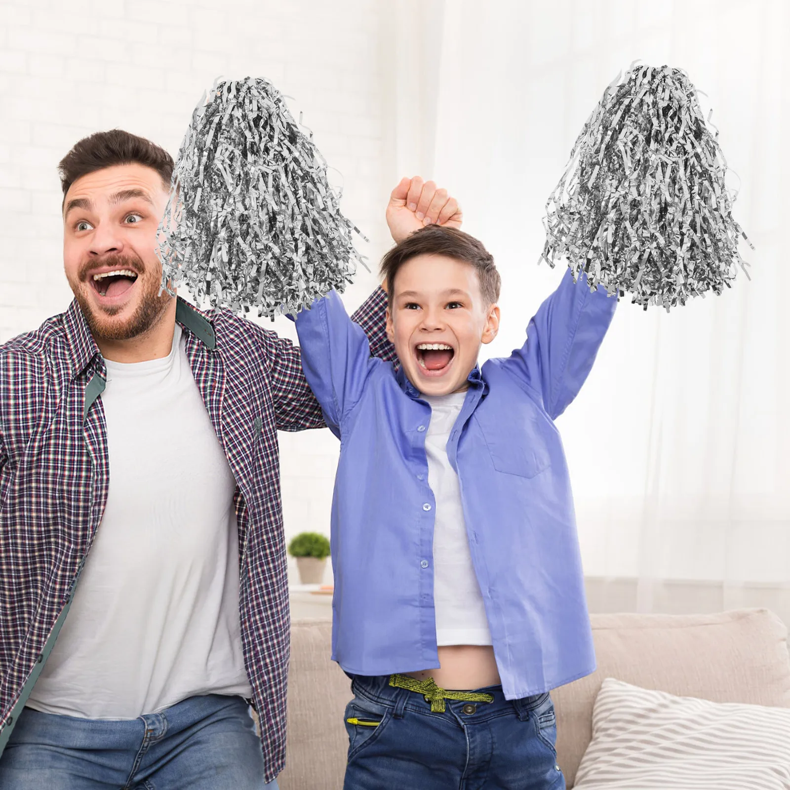 

10 шт. помпоны для болельщиков, прочный яркий ручной реквизит для поддержки для спортивных мероприятий, танцевальных соревнований, фестивальных торжеств