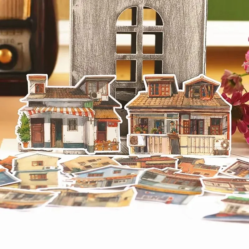 

15pcs Creative Cute Kawaii Self-made Retro House Scrapbooking Stickers /decorative Sticker /DIY Craft Photo Albums
