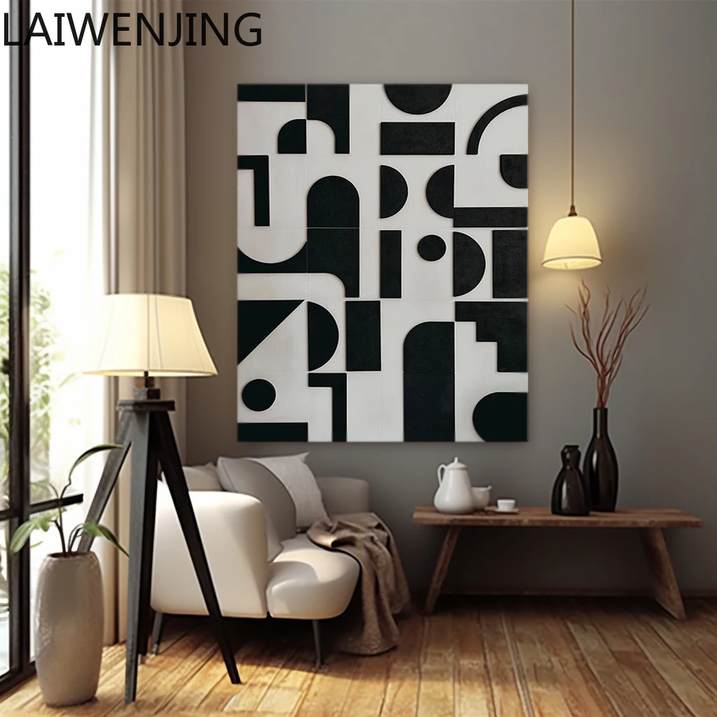 

SGF Abstract Geometric Decorative Painting Wood Carving Minimalist Modern Hanging Painting High-end Feel