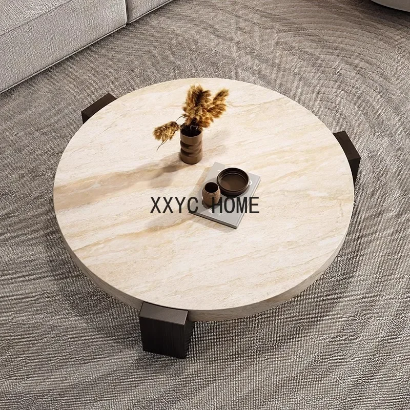 Modern Simple Coffee Tables Marble Minimalist Round Floor Coffee Table Modern Design Mesa Auxiliar  Loft Decor Interior