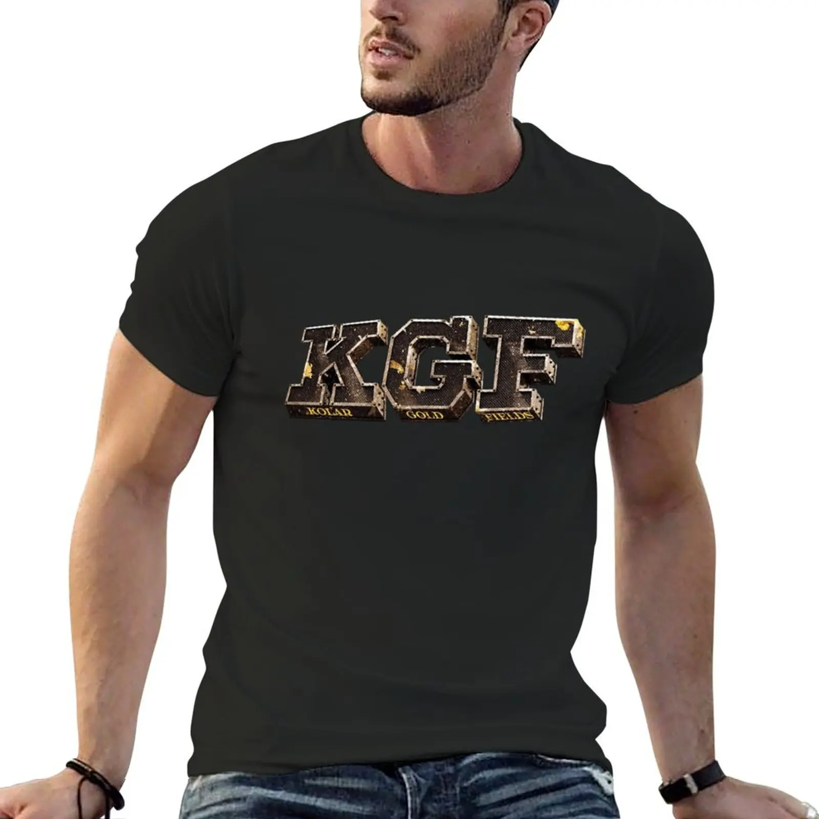 

KGF Chapter 2 Yash, Gift, Action, Funny T-Shirt luxury designer blanks valentines clothes heavyweight t shirts for men