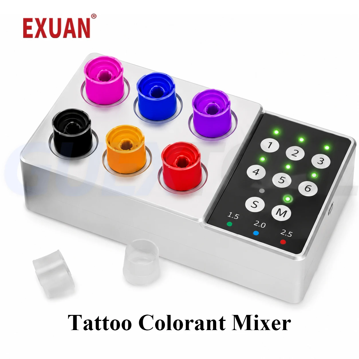 Tattoo Colorant Mixer Portable Pigment Shaker Magnetic Stirrer Tattoo Equipment 6-hole Shaker Magnetic Multi-point Position