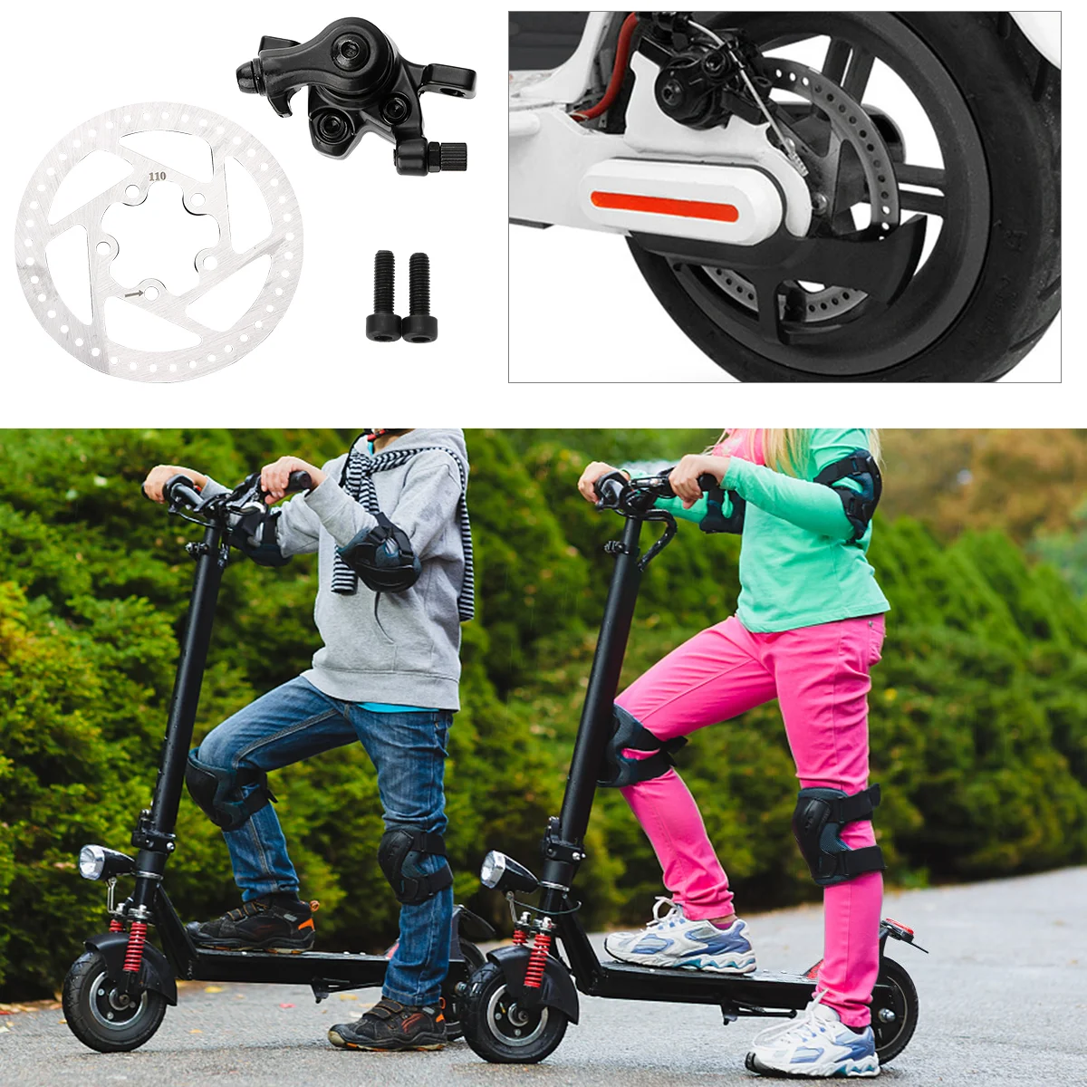 M365 Disc Brake Scooter Cable Durable Aluminum Rod Accessory Rotor Skateboard Supply Electric Scooters