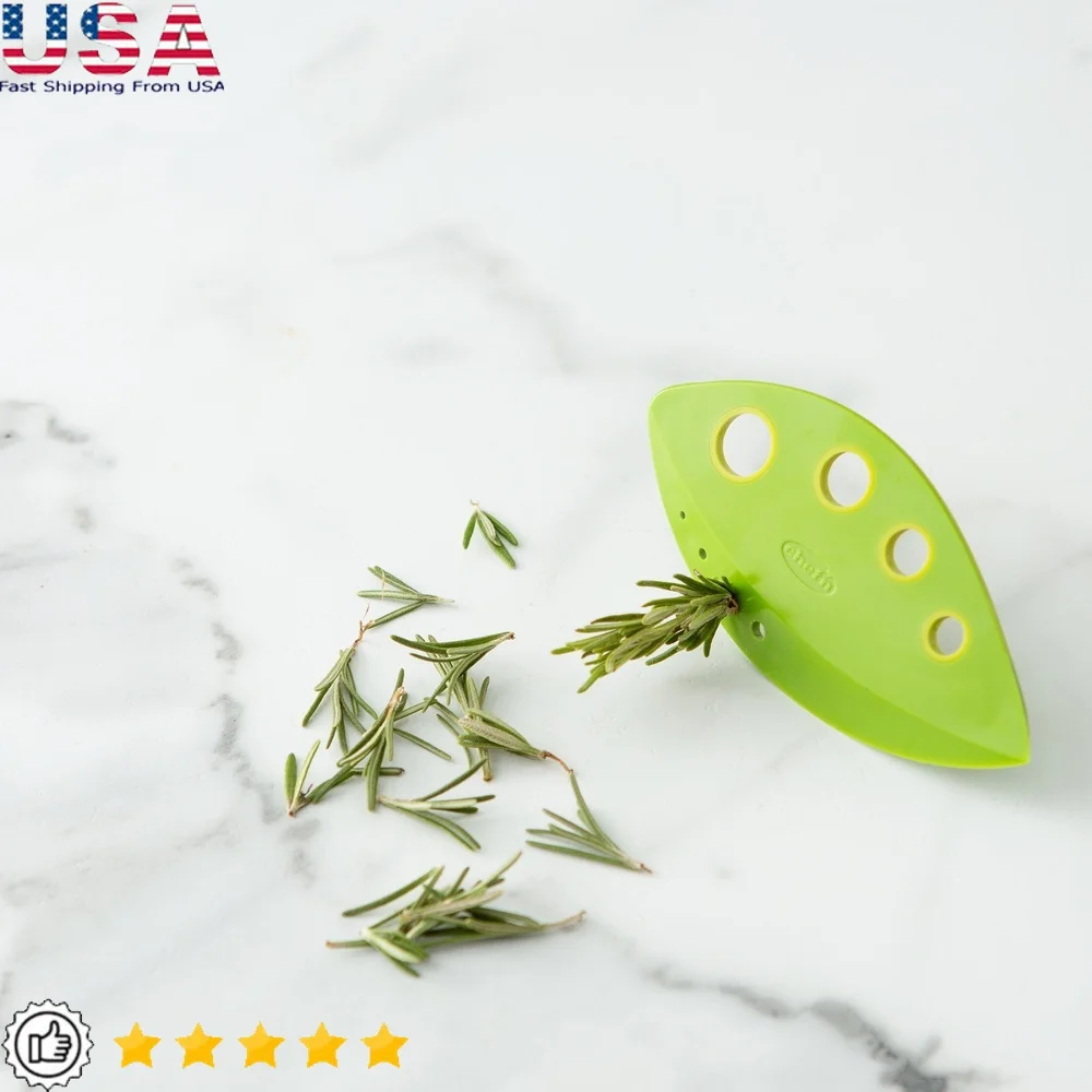 أداة تعرية الأعشاب الخضراء من Kale Chard Collard أداة المطبخ مزيل أوراق الشجر آمنة وسهلة الاستخدام وإعداد الوجبات الخفيفة الصحية