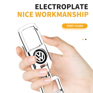 Metal car leather keychain, car emblem, accessories for volkswagen, jetta mk6, golf 5, 6, 7, passat 3b7, 601, 171, b5, b6, b7 10 Main Sales Key Door VW Golf - №7