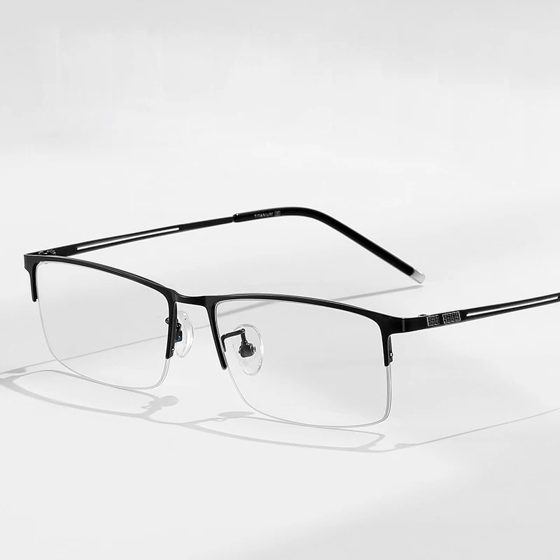 Large Size Eyeglasses Man Half Frame Glasses  Fashion Ultra Light Eyewear Myopia Hyperopia Optical Prescription Frames 990070