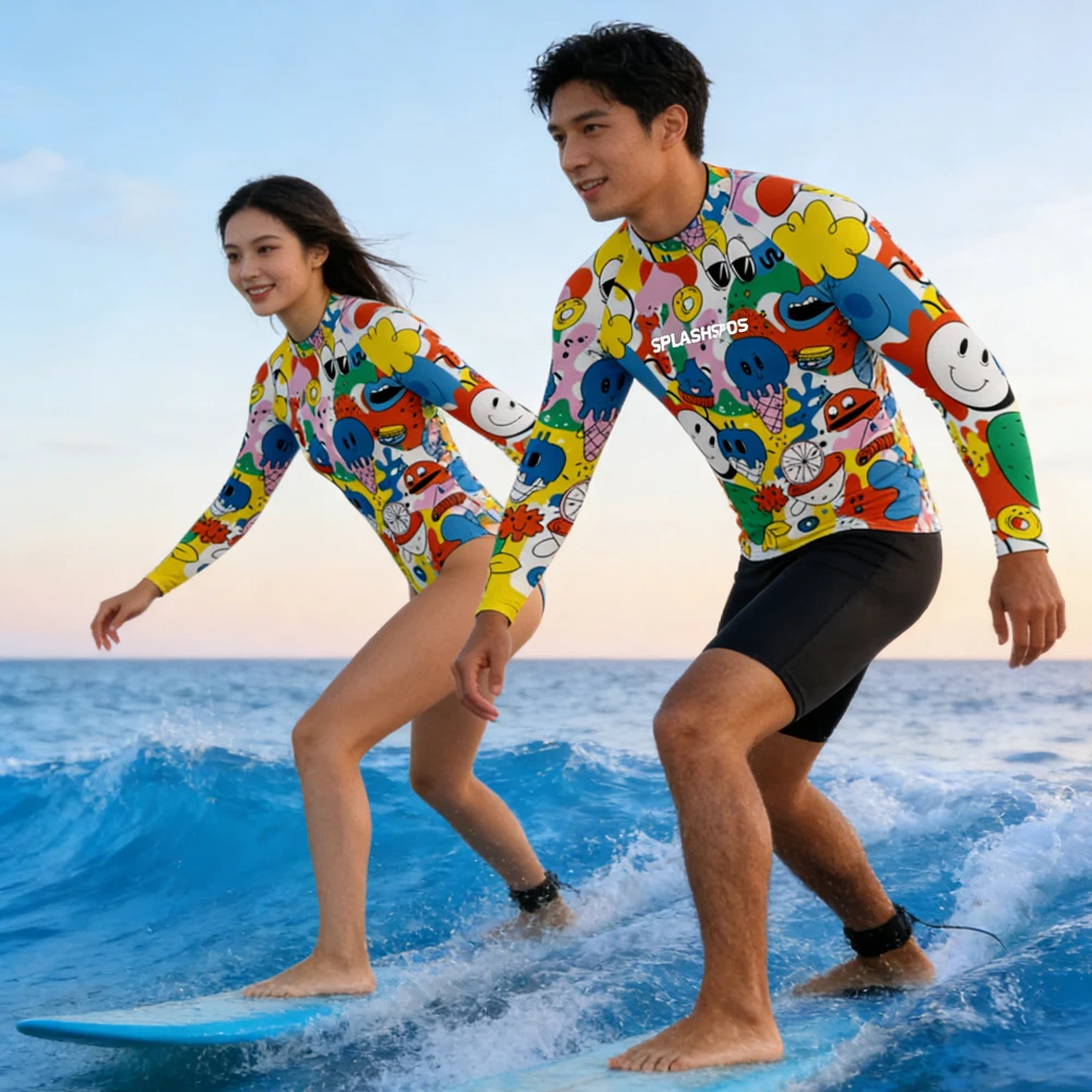 

Premium Lightweight Surfing Rash Guard Quick Dry Moisture Wicking Breathable Fabric High Quality UPF50+ Surf Suit for Men Women