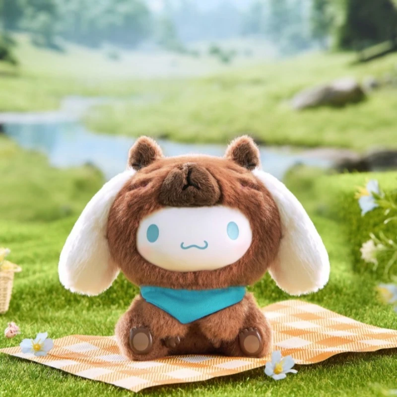Sanrio characterr Capybara Series Caixa cega de pelúcia de vinil, estatueta, presente, brinquedo moderno, caixa misteriosa, brinquedo surpresa