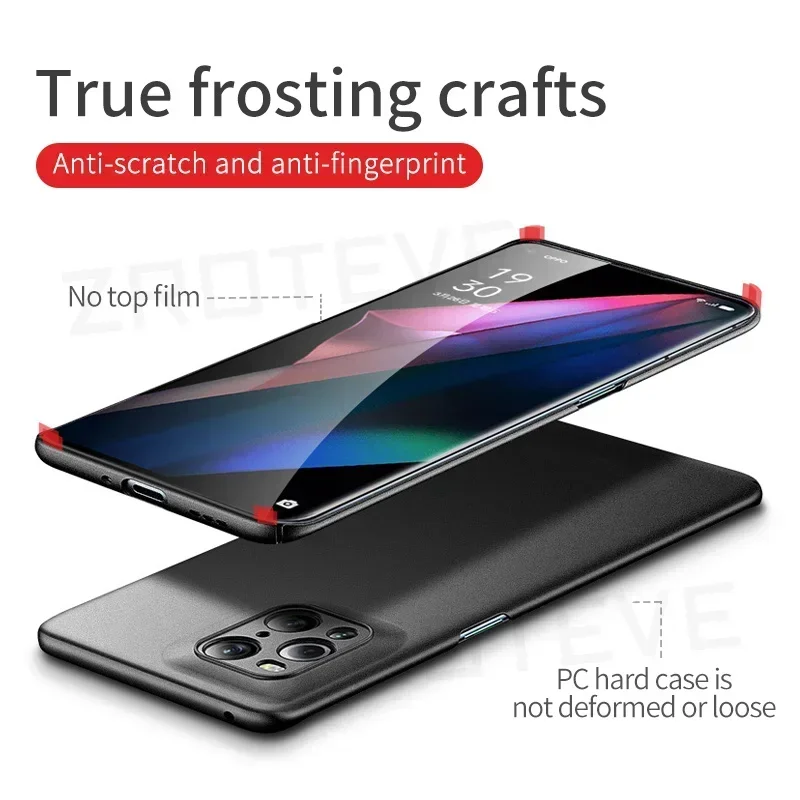 For Find X3 Pro Case ZROTEVE Slim Frosted Hard PC Cover For Oppo Find X5 Pro X2 Lite X3 Neo FindX5 FindX3 Shockproof Phone Cases