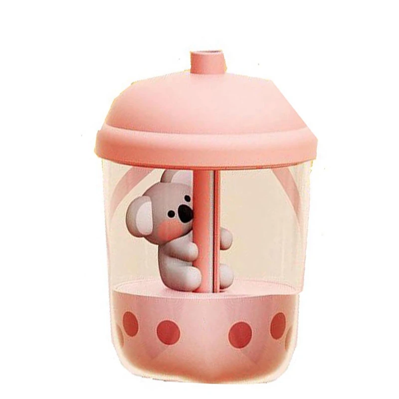 1 Pcs New Cute Koala Milk Tea Cup Humidifier High Fog Household Small Portable Desktop USB Mini Perfume