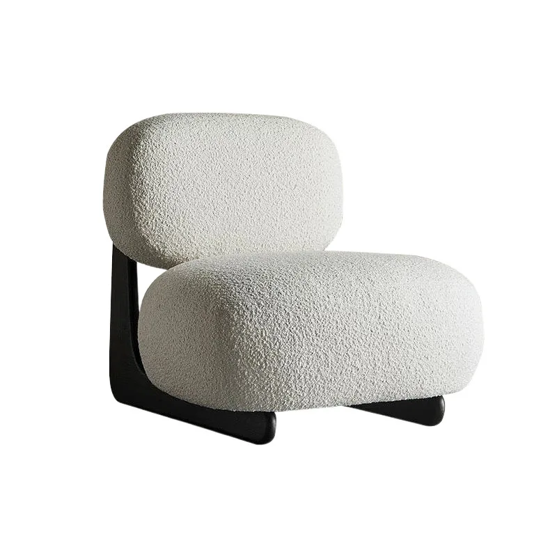 

wind camel wool cute single sofa chair solid wood simple floor leisure light luxury chair