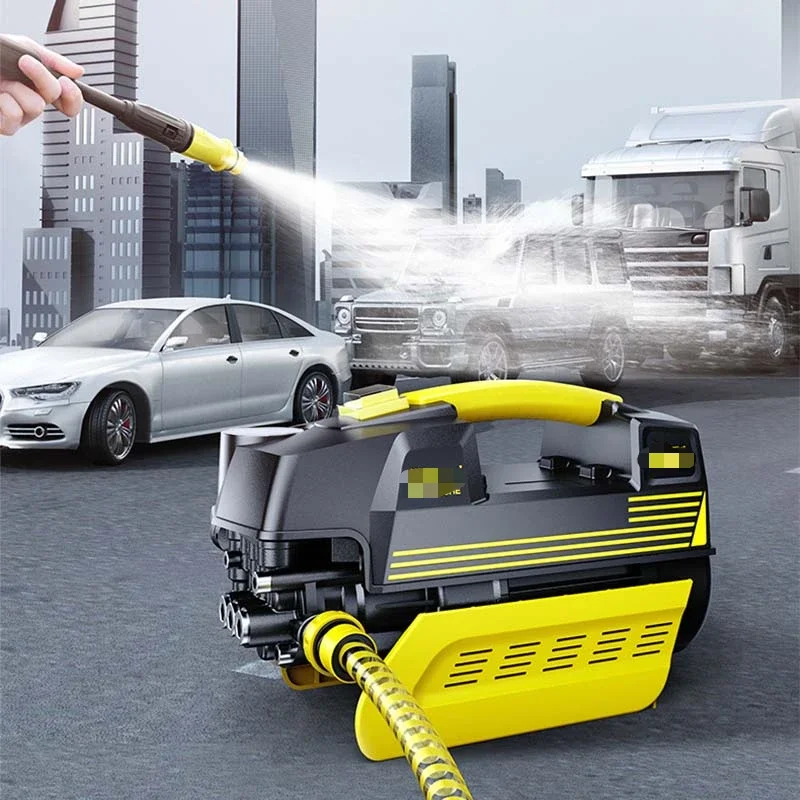 

-High Pressure Car Washing Machine Household 220V Brush Car Water Pump Grab Automatic Portable Water Gun Cleaning Car Machine 1P