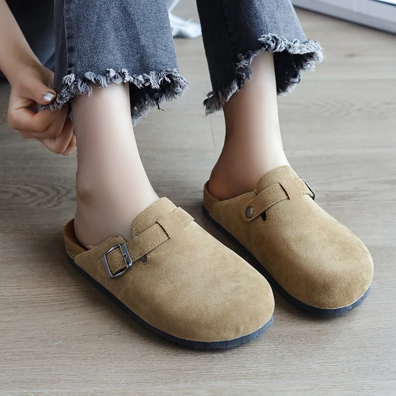 Fashion Classic Cork Clogs Slippers Women Men Soft Footbed Suede Sandals with Arch Support Trendy Beach Slides Home Men Mules