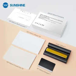 SUNSHINE C1 High-definition Mini DIY Color Film Printer Sticker Set for Mobile Phone Below 7.5 Inches Sticker Frosted Coating*36
