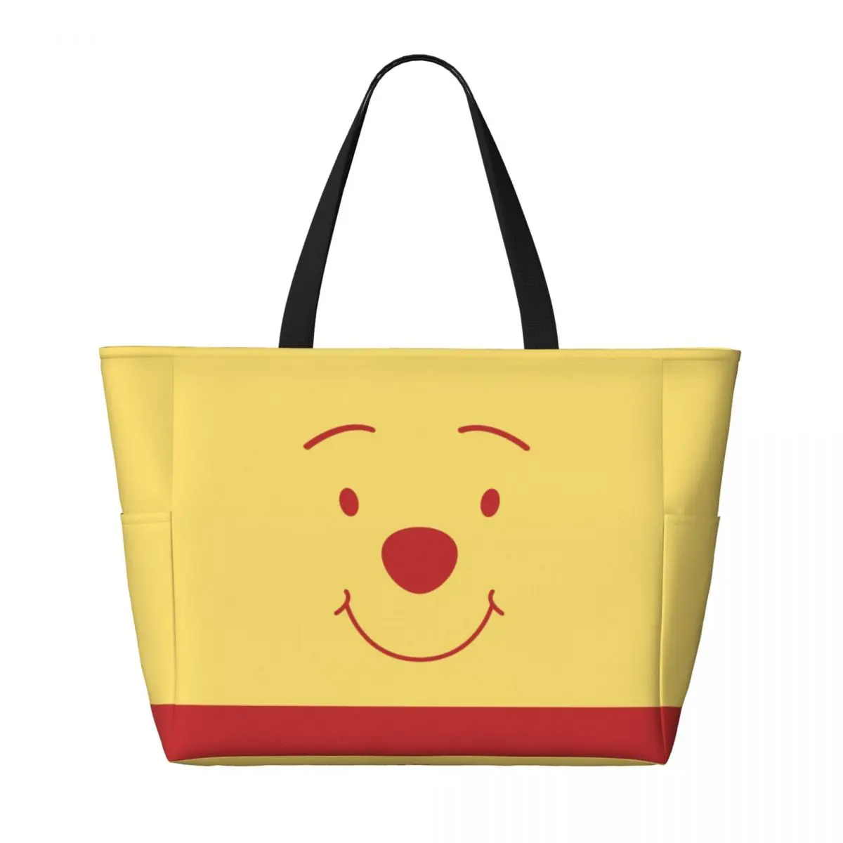 Custom Winnie The Pooh Travel Tote Bag Women Large Capacity Cute Bear Grocery Shoulder Shopper Bags