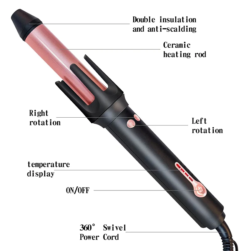 Automatic Hair Curler Ceramic Rotating Hair Waver Air Spin and Curl Curler Magic Auto Curling Wand Irons Hair Styling Tools