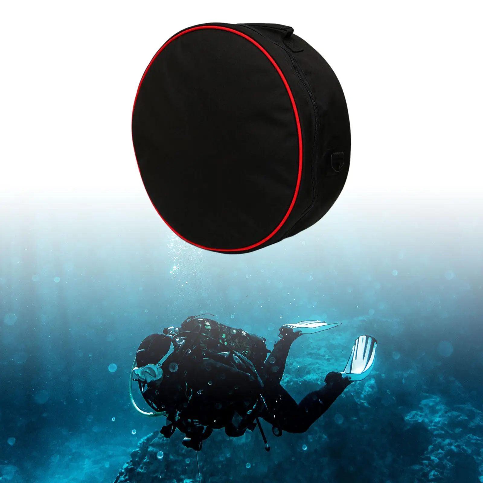 

Diving Regulator Bag, Weight Belt Organizer, Round Nylon, 35 x 11 cm, Storage